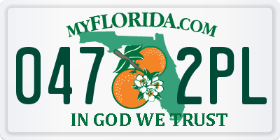 FL license plate 0472PL