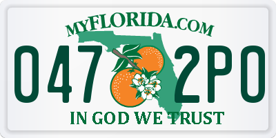 FL license plate 0472PO