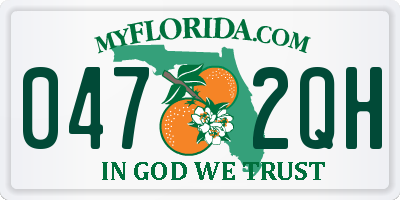 FL license plate 0472QH