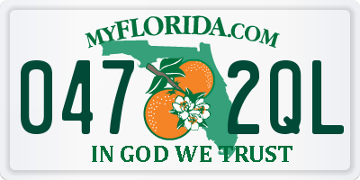 FL license plate 0472QL