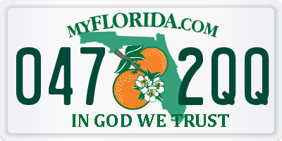 FL license plate 0472QQ