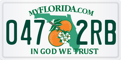 FL license plate 0472RB