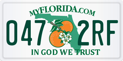 FL license plate 0472RF