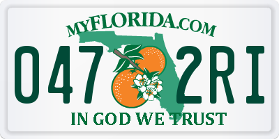 FL license plate 0472RI