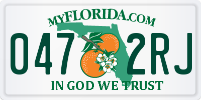 FL license plate 0472RJ