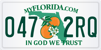 FL license plate 0472RQ