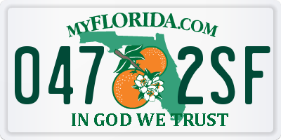 FL license plate 0472SF