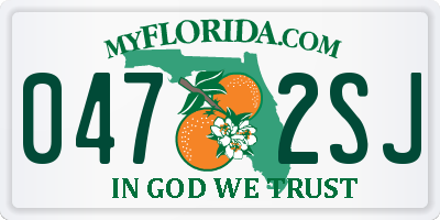 FL license plate 0472SJ