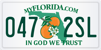 FL license plate 0472SL