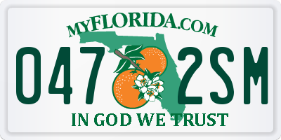 FL license plate 0472SM