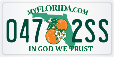 FL license plate 0472SS