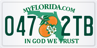 FL license plate 0472TB