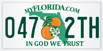FL license plate 0472TH