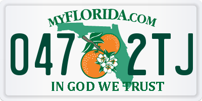 FL license plate 0472TJ