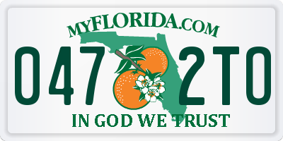 FL license plate 0472TO