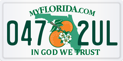 FL license plate 0472UL