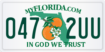 FL license plate 0472UU