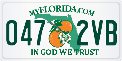 FL license plate 0472VB