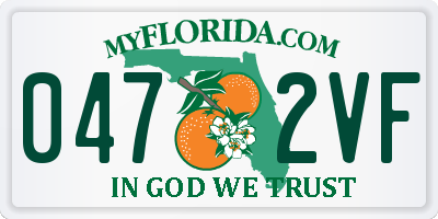 FL license plate 0472VF