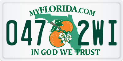 FL license plate 0472WI