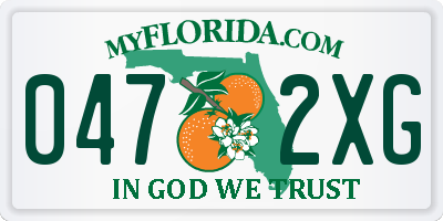 FL license plate 0472XG