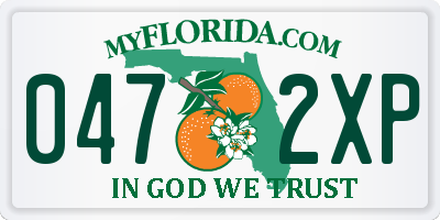 FL license plate 0472XP