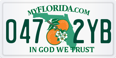 FL license plate 0472YB