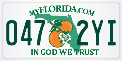 FL license plate 0472YI
