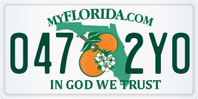 FL license plate 0472YO