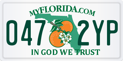 FL license plate 0472YP