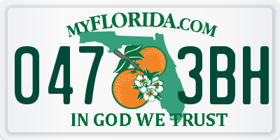FL license plate 0473BH
