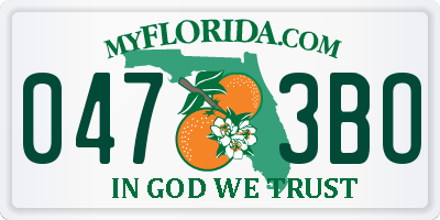 FL license plate 0473BO
