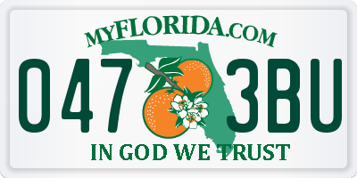 FL license plate 0473BU