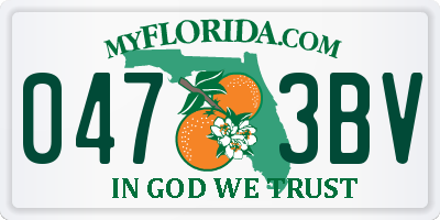 FL license plate 0473BV