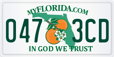 FL license plate 0473CD