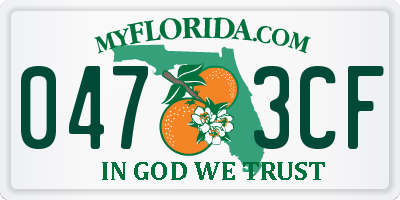 FL license plate 0473CF