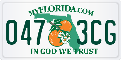 FL license plate 0473CG