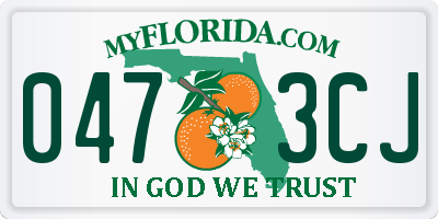 FL license plate 0473CJ