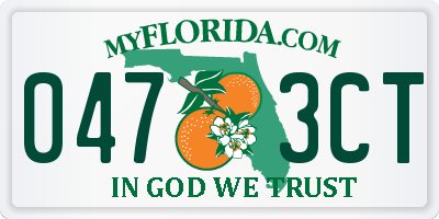 FL license plate 0473CT