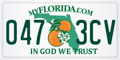 FL license plate 0473CV