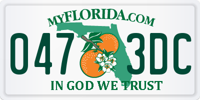 FL license plate 0473DC