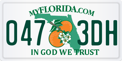 FL license plate 0473DH