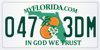 FL license plate 0473DM