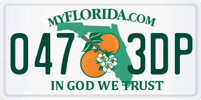 FL license plate 0473DP