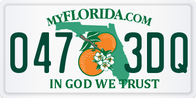 FL license plate 0473DQ