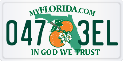 FL license plate 0473EL