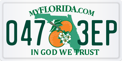 FL license plate 0473EP