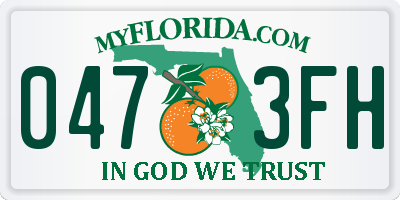 FL license plate 0473FH