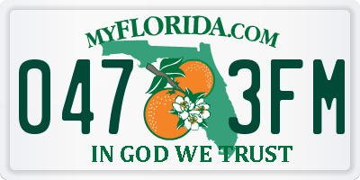 FL license plate 0473FM