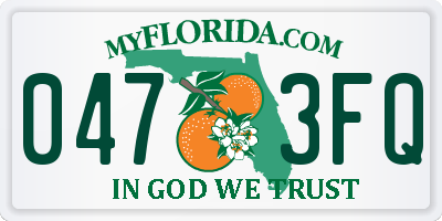 FL license plate 0473FQ